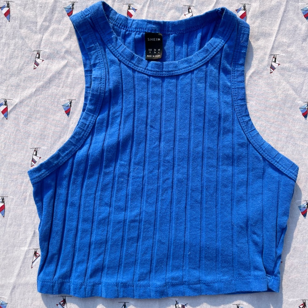 Blue Shein Crop Top Women’s Small